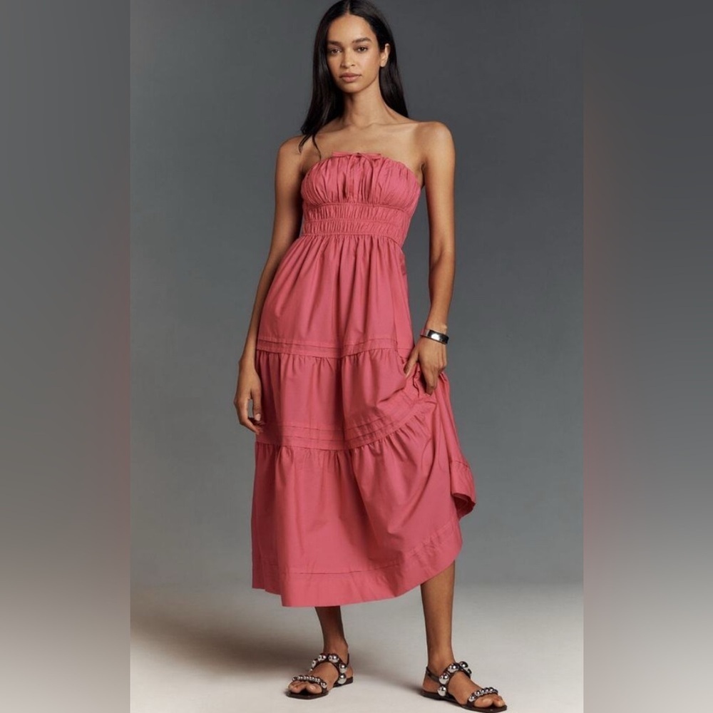 NWT! Anthropologie The Somerset Strapless Maxi Dress - Size Small 🧵